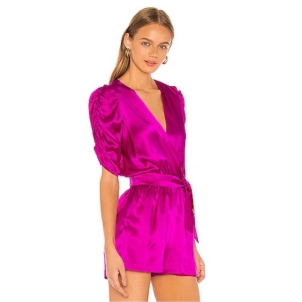 Amanda uprichard. Aidy Romper in Dark Hot Pink